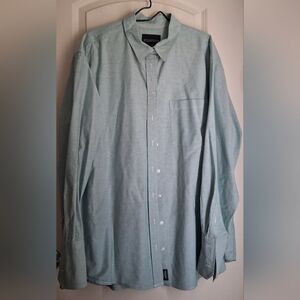 Wildfang Men's Light Green Button Down 1X Formal Cotton Party Casual Church